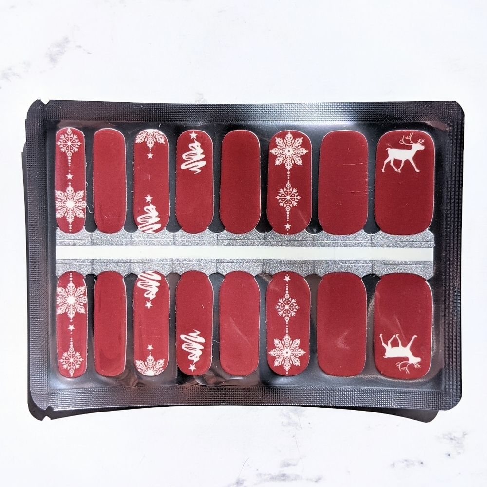 5 for $15 Nail Wraps- Red Deers a Prancing